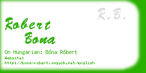robert bona business card