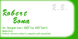 robert bona business card
